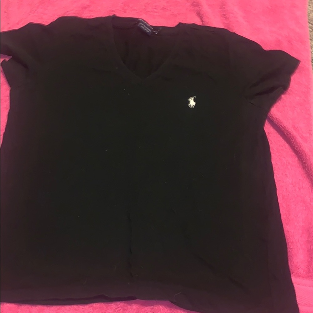 Black polo tee